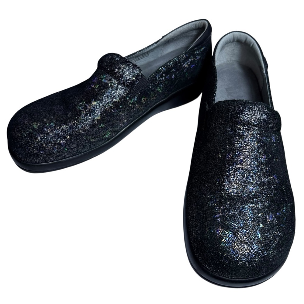 Alegria Leather Clogs | Black Iridescent | EU 40 (US 9.5–10) | EUC
